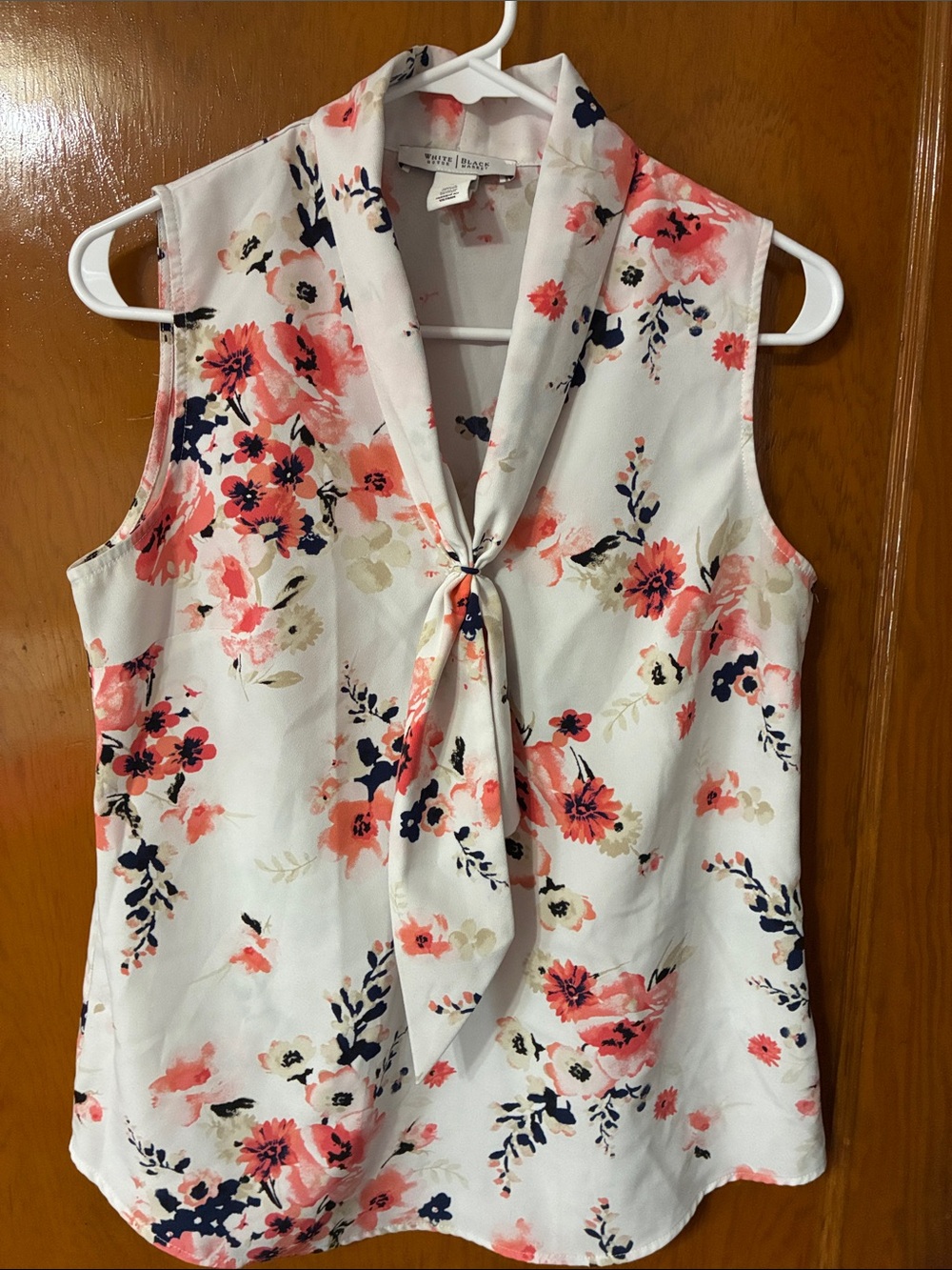 #1 - White House Black Market Sleeveless Floral Blouse